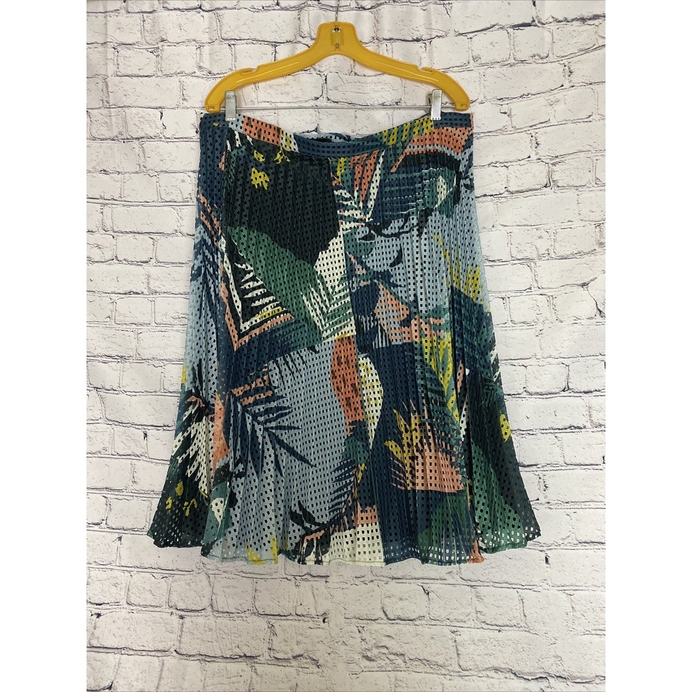 Gabrielle Union XL Floral Pleated Lined Skirt‎ Tropical Beach Vacation